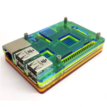 Raspberry Pi 3 Model B and Raspberry Pi 2 Model B Mutli Color Acrylic Case 